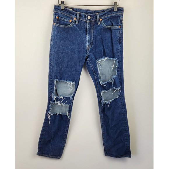 Levi’s Premium Big E 541 Athletic Taper Distressed Ripped Jeans 32x30 - Picture 1 of 9